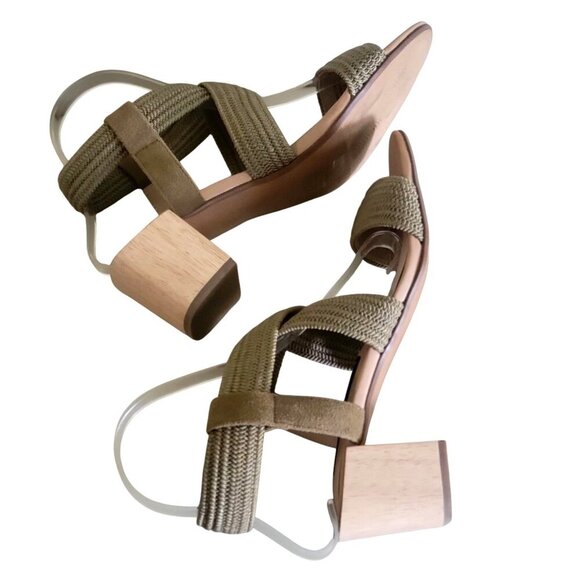 Steven By Steven Madden Block Heel Textured Straps Sandals- 6.5 - Picture 9 of 10